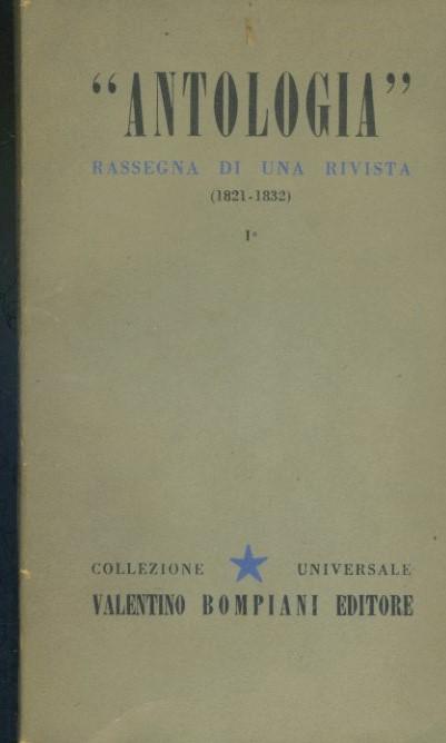 Antologia. Rassegna di una rivista. Volume I - copertina