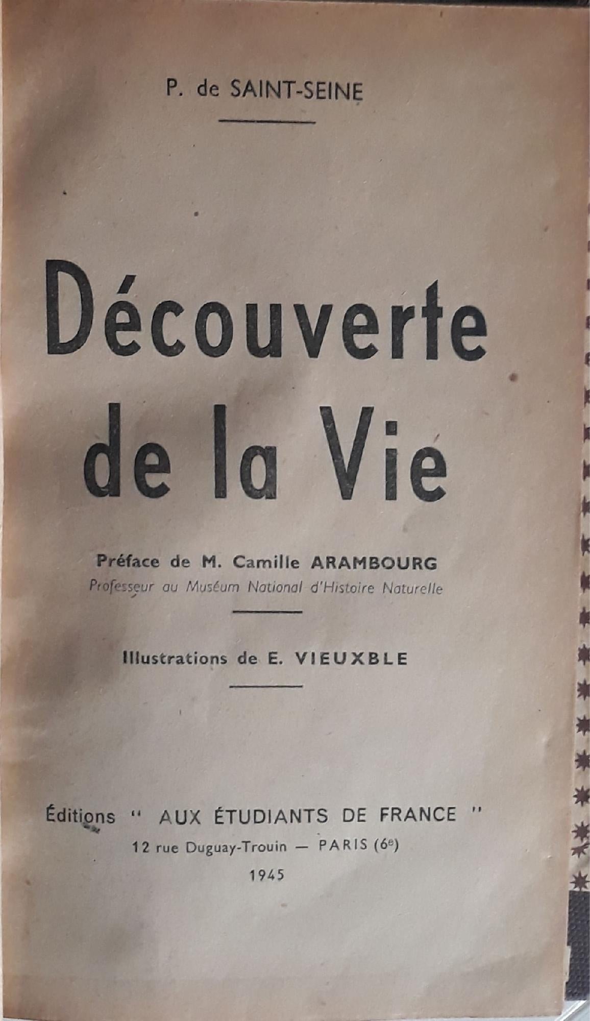 Découverte de la vie - copertina
