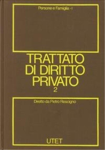 Trattato di diritto privato (Vol. 2/1) Persone e Famiglia - copertina