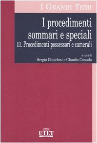 I procedimenti sommari e speciali. Procedimenti possessori e camerali (Vol. 3) - copertina