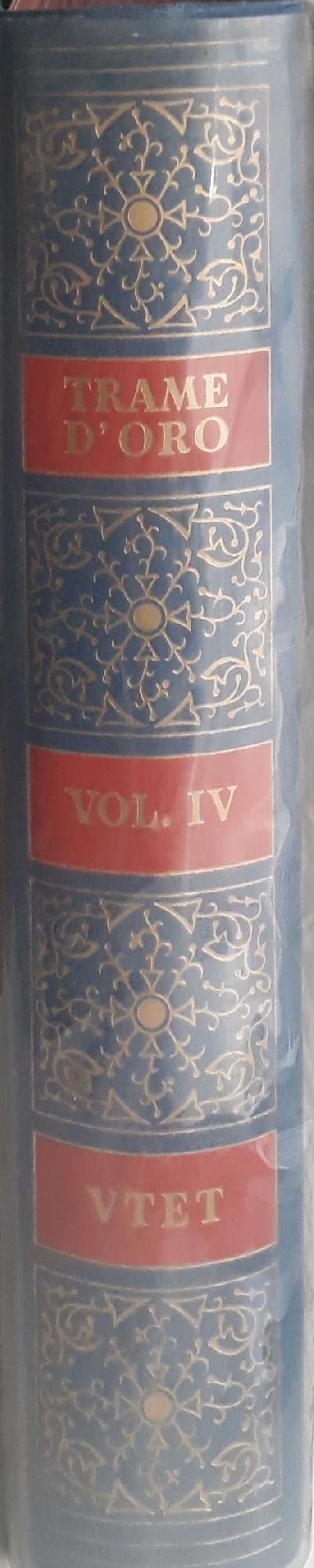 Trame d'oro: enciclopedia di letteratura narrativa (volume quarto) - copertina