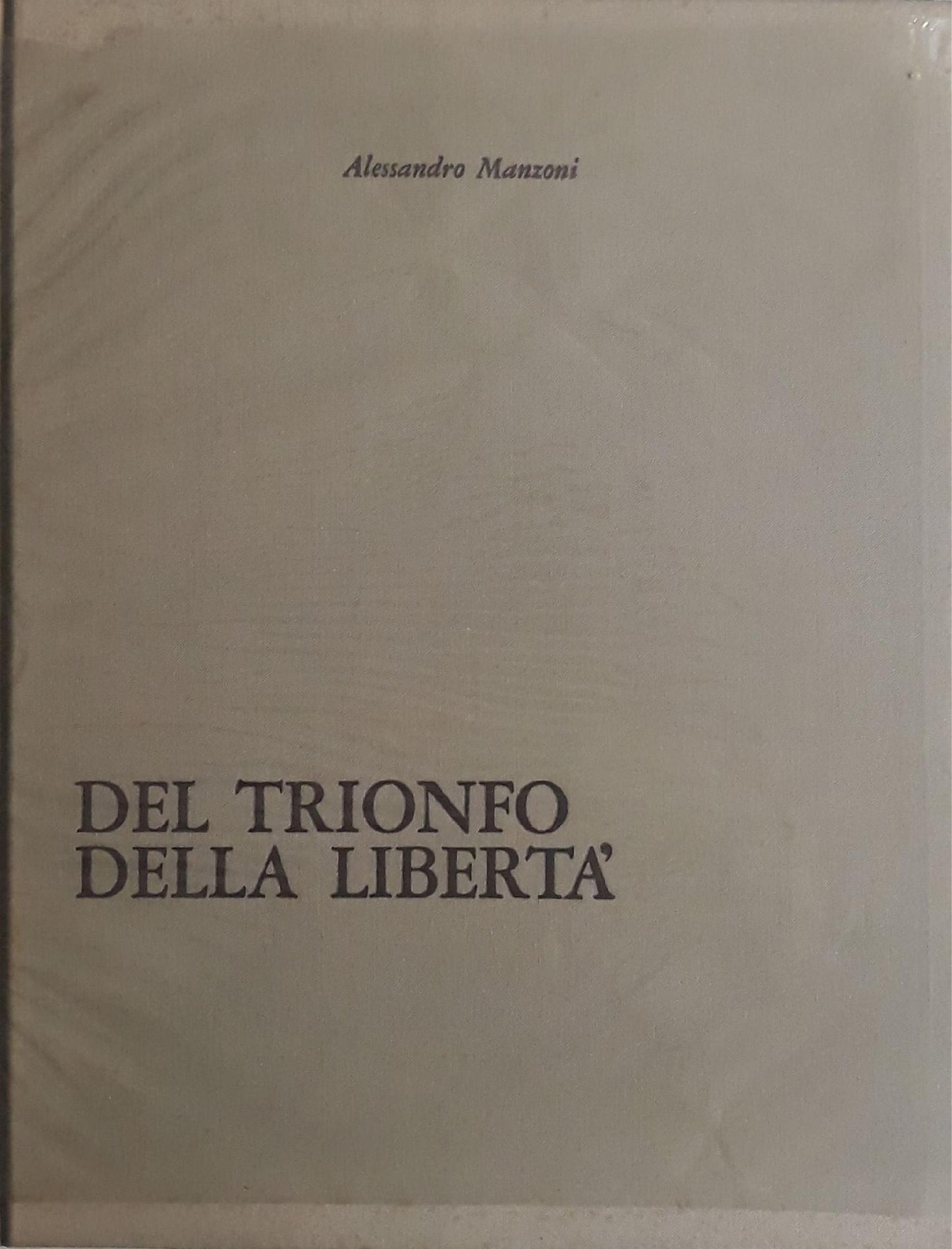 Del trionfo della libertà - copertina