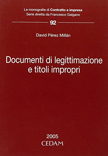 Documenti di legittimazione e titoli impropri - copertina