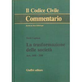 La trasformazione delle società. Artt. 2498-2500 - copertina