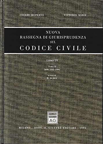 Nuova rassegna di giurisprudenza sul Codice civile. Artt. 1321-1386 (Vol. 4/2) - copertina