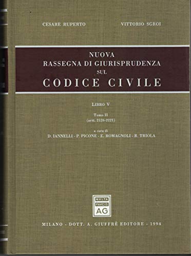 Nuova rassegna di giurisprudenza sul Codice civile. Artt. 2126-2221 (Vol. 5/ tomo 2) - copertina