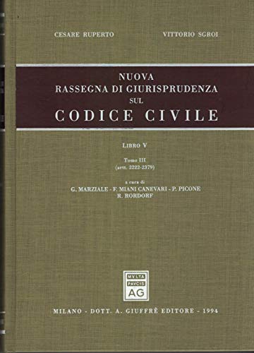Nuova rassegna di giurisprudenza sul Codice civile. Artt. 2222-2379 (Vol. 5/3) - copertina