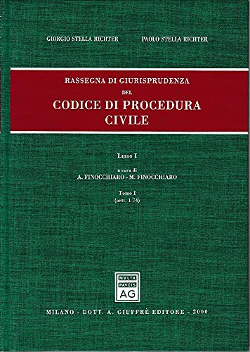 Rassegna di giurisprudenza del Codice di procedura civile. Artt. 1-74 (Vol. 1/1) - copertina