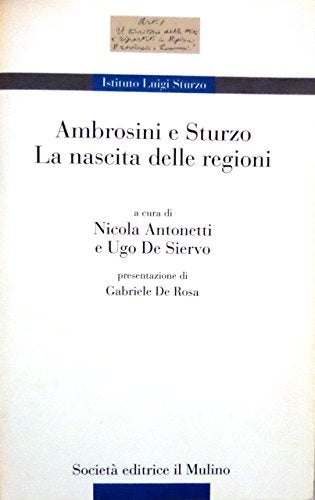 Ambrosini e Sturzo. La nascita delle regioni - copertina
