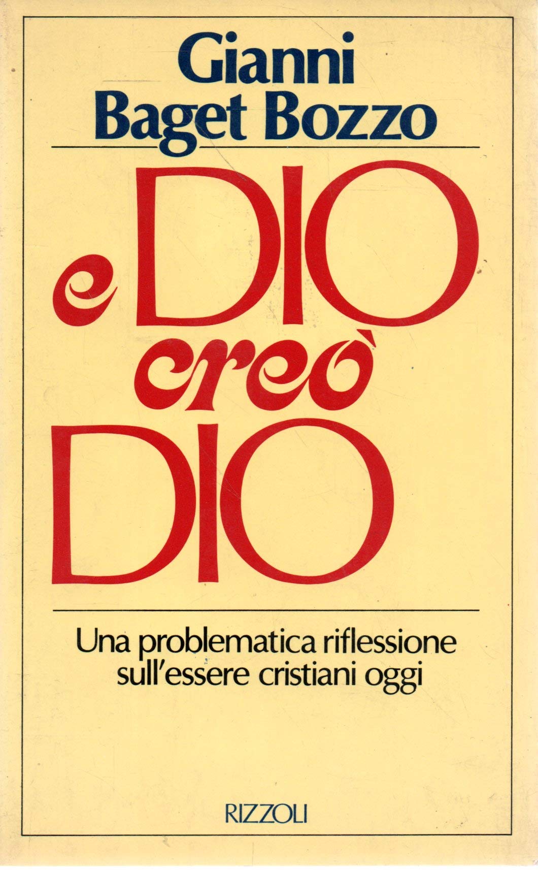 E Dio creò Dio - copertina