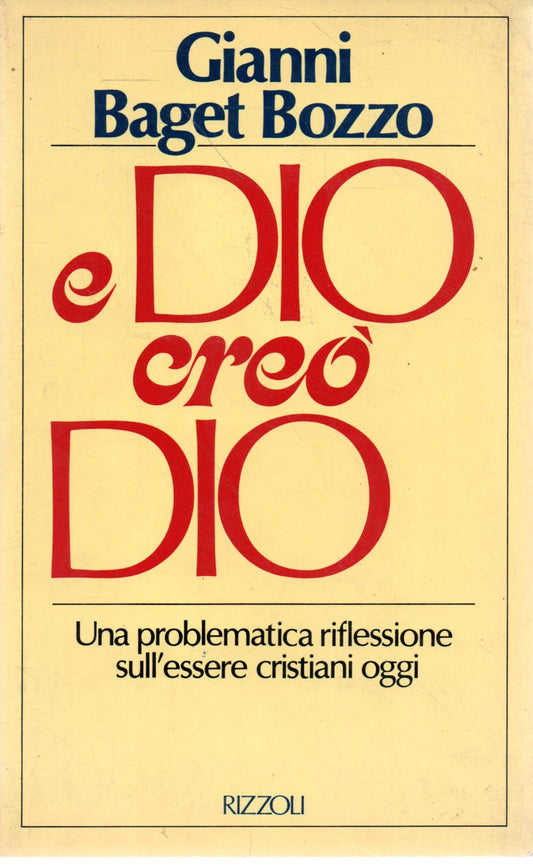 E Dio creò Dio - copertina