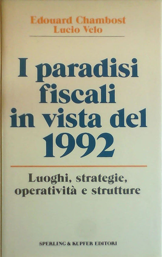 I paradisi fiscali in vista del 1992 - copertina