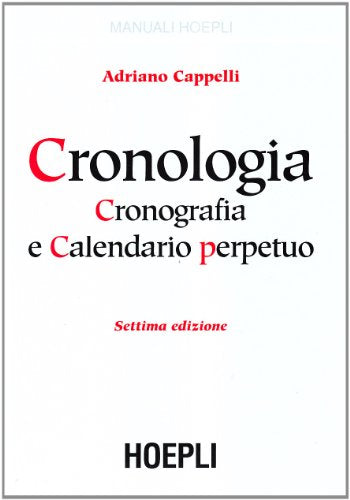 Cronologia, Cronografia e Calendario perpetuo. Con floppy disk - copertina