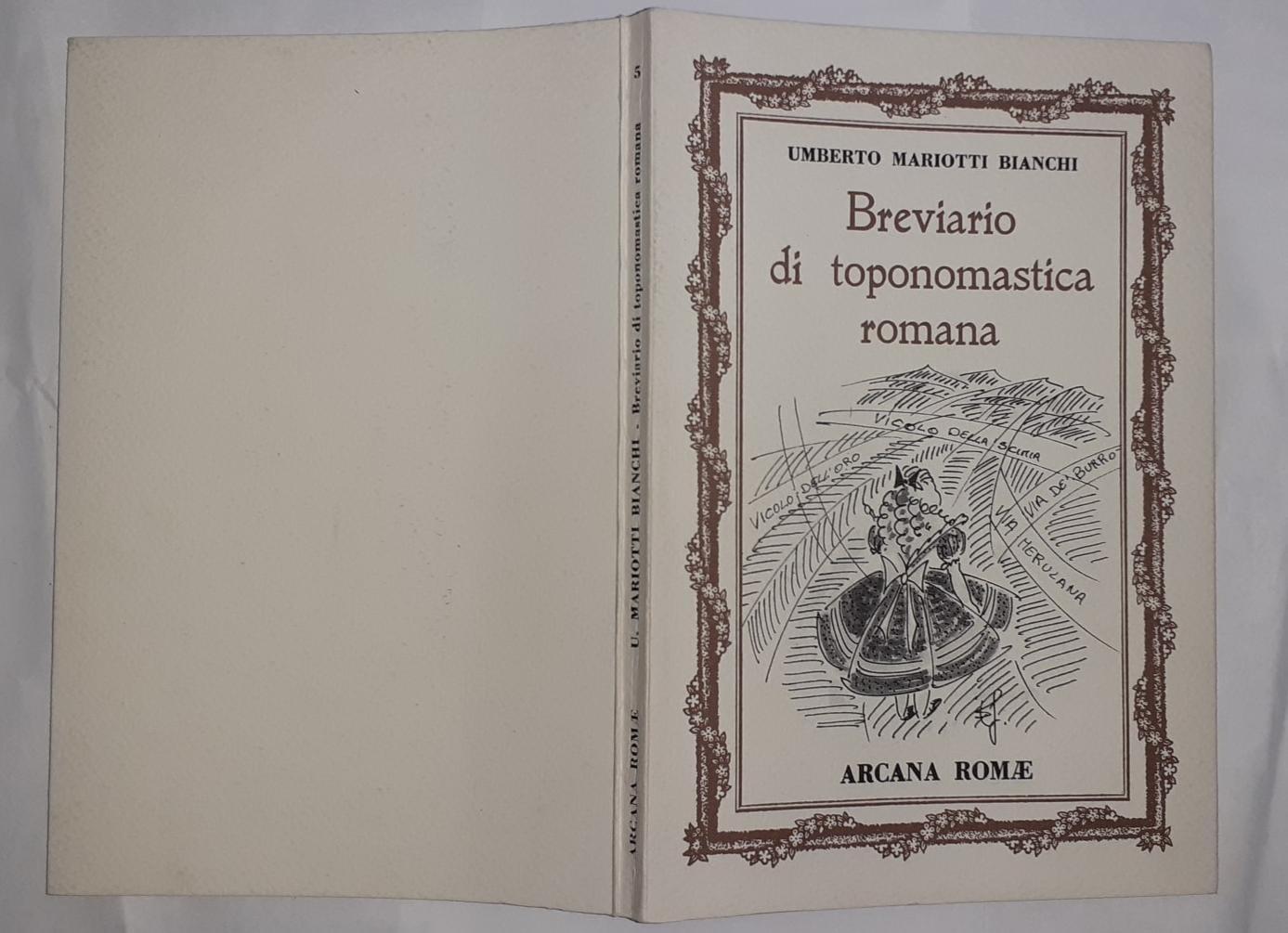 Breviario di toponomastica romana - copertina