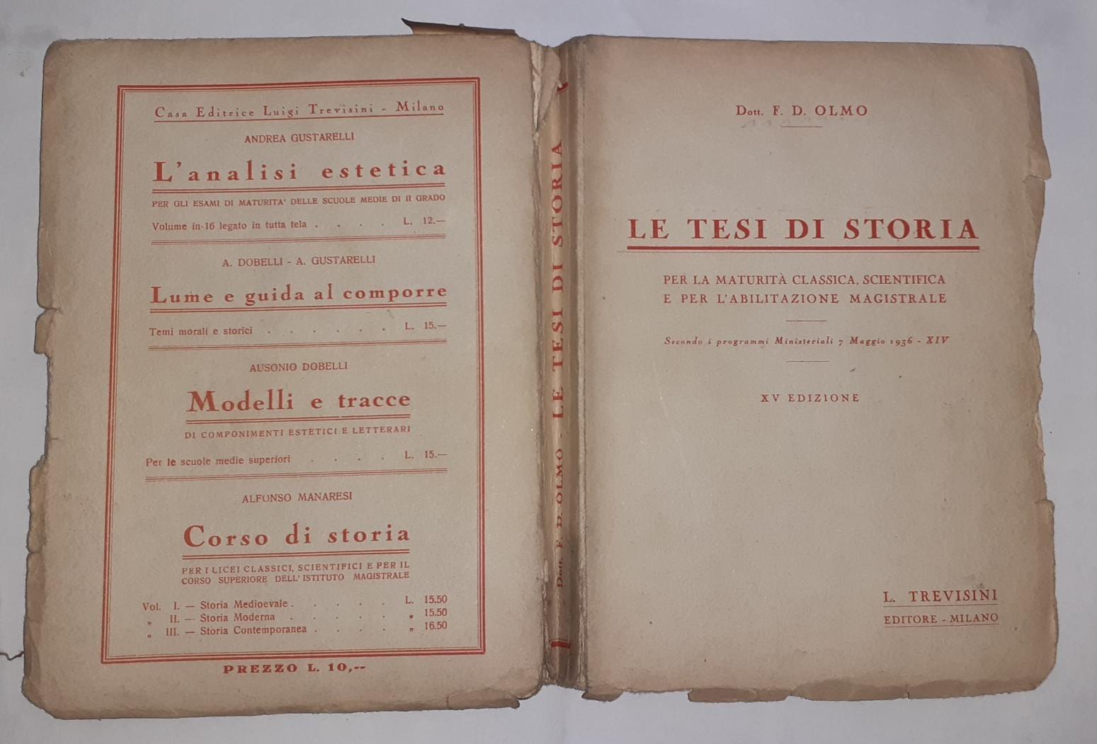 Le tesi di storia - copertina
