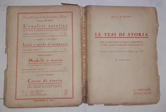 Le tesi di storia - copertina