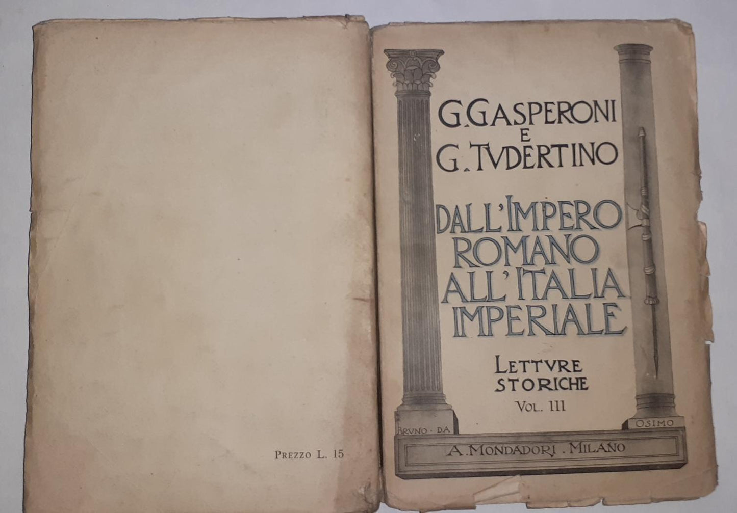Dall'impero romano all'Italia imperiale Vol III - copertina