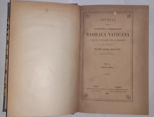 Istoria della Sacrosanta Patriarcale Basilica Vaticana Vol I - copertina