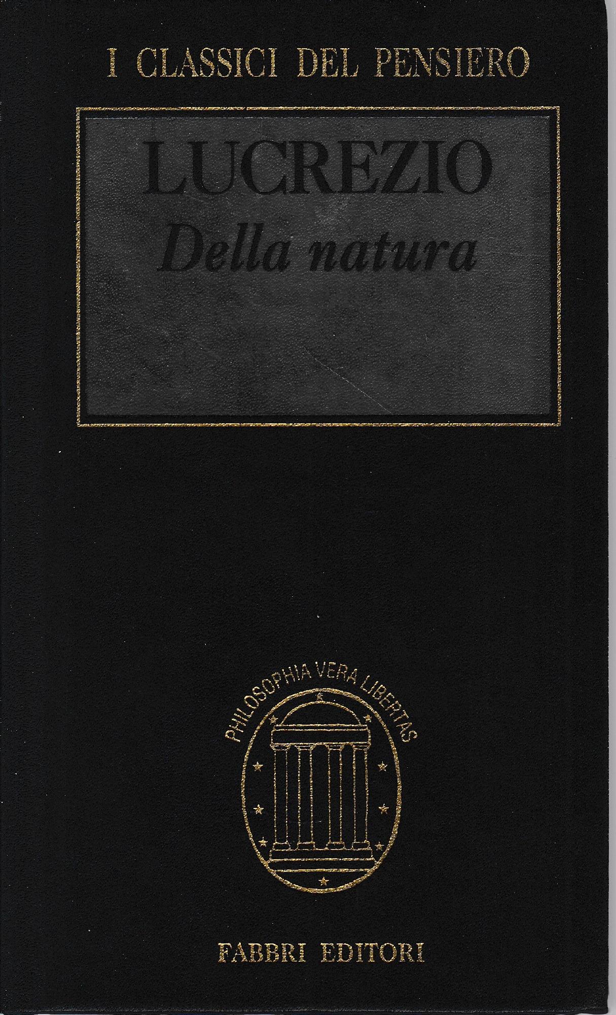 Della natura - copertina