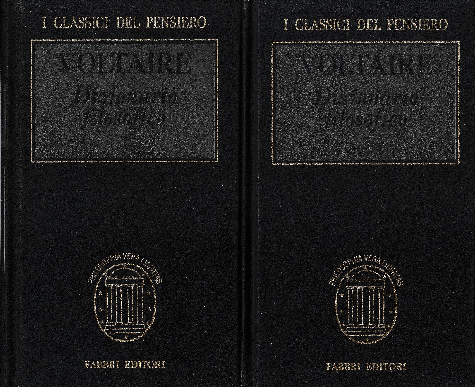 Dizionario filosofico, due volumi - copertina