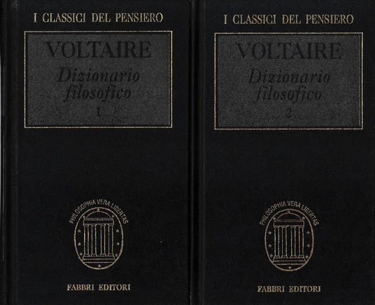Dizionario filosofico, due volumi - copertina