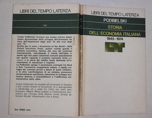 Storia dell'economia italiana 1945-1974 - copertina