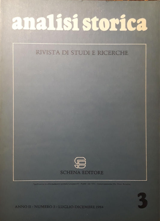 Analisi storica luglio - dicembre 1984 - copertina