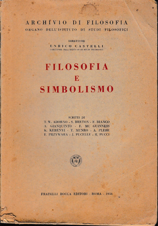 Filosofia e simbolismo - copertina