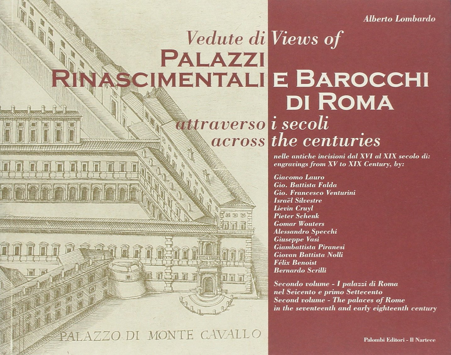 Vedute di palazzi rinascimentali e barocchi di Roma attraverso i secoli. Ediz. italiana e inglese (Vol. 2) - copertina