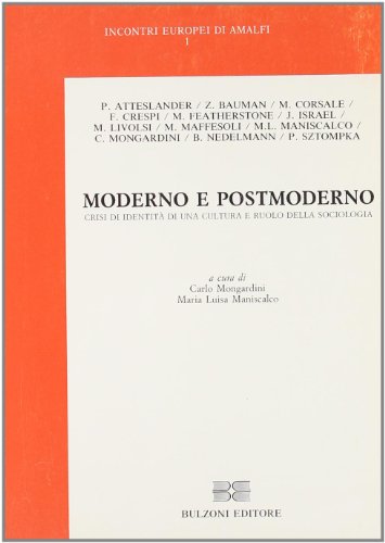 Moderno e postmoderno. Crisi e identità di una cultura e ruolo della sociologia - copertina