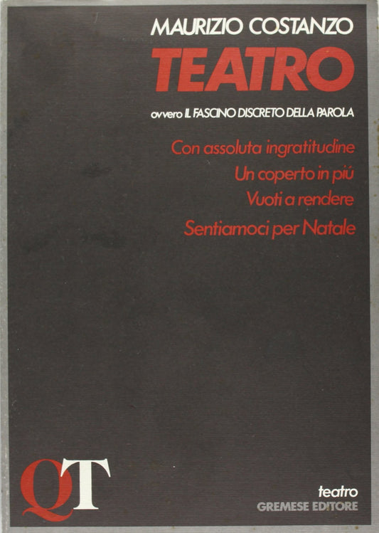 Teatro. Ovvero il fascino discreto della parola - copertina