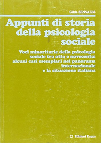Appunti di storia della psicologia sociale - copertina