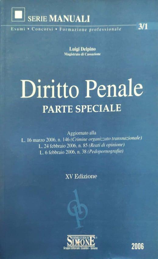 Diritto Penale, parte speciale - copertina