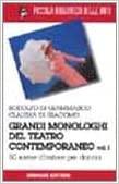 Grandi monologhi del teatro contemporaneo Vol 1 Donna - copertina