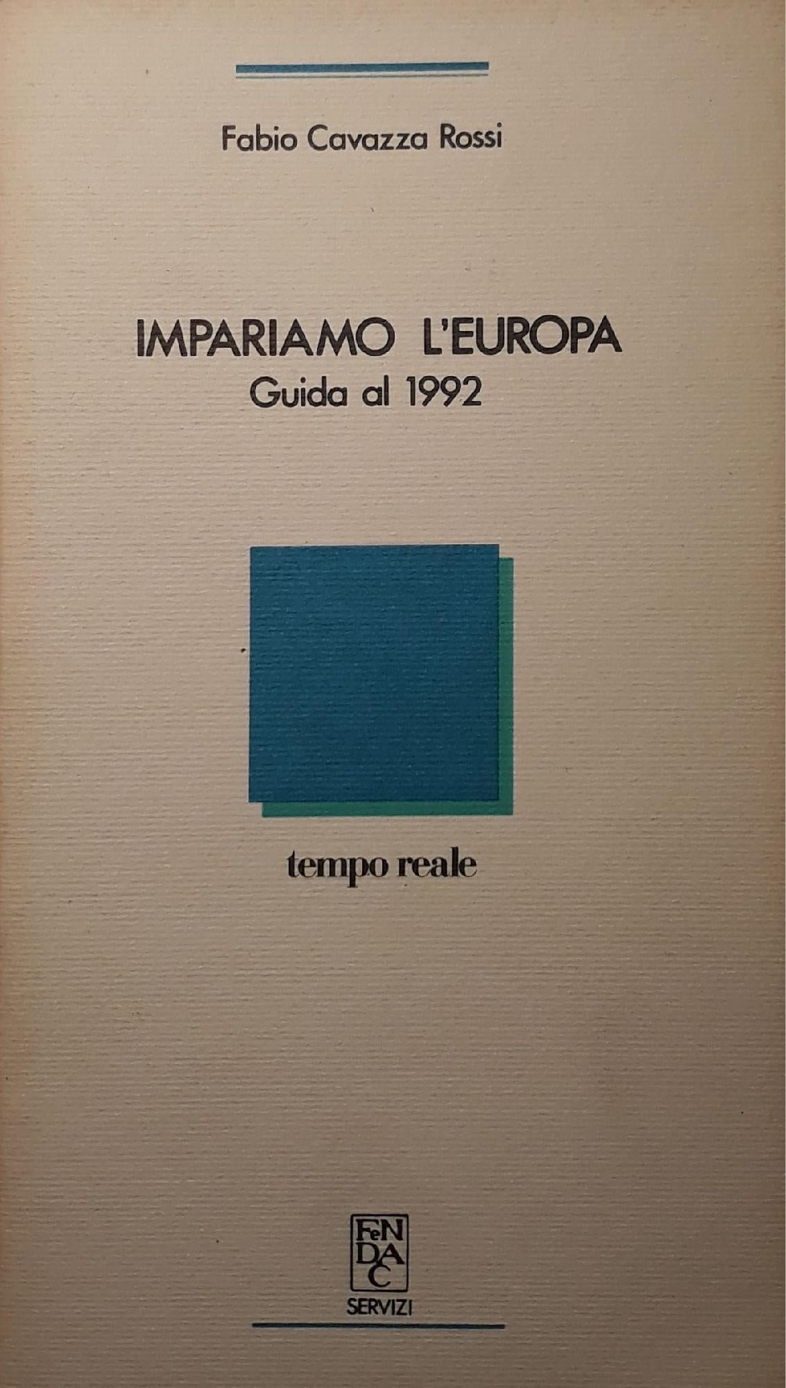 Impariamo l'Europa. Guida al 1992 - copertina