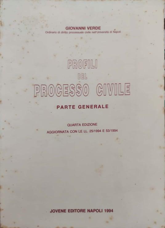Profili del Processo Civile : parte generale - copertina