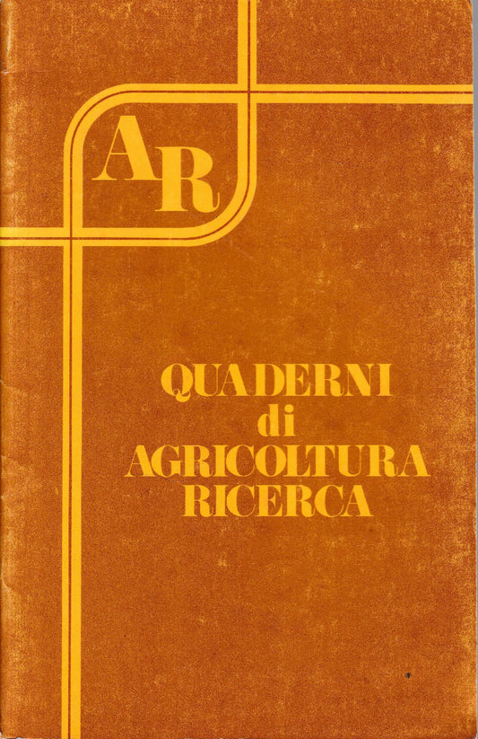 Quaderni di Agricoltura Ricerca, supplemento al n. 6 di Agricoltura Ricerca Giugno 1979 - copertina