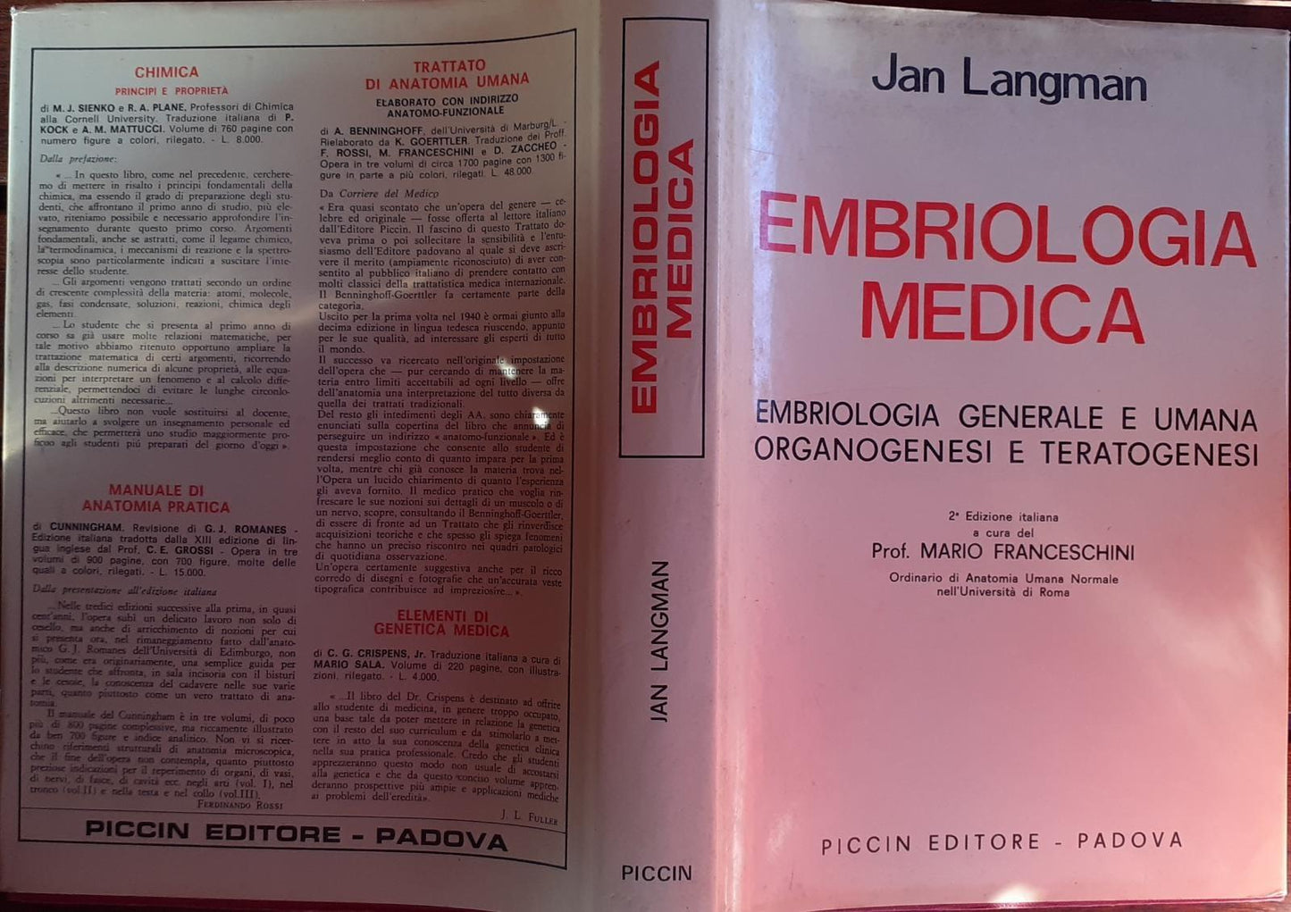 Embriologia medica - copertina