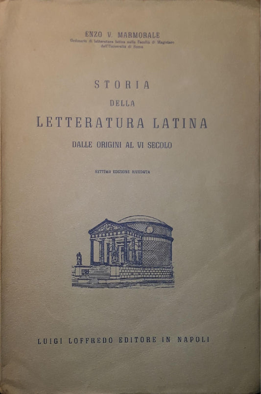 Storia della letteratura latina dalle origini al VI secolo - copertina
