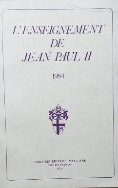 L'enseignement de Jean Paul - 1984 - copertina