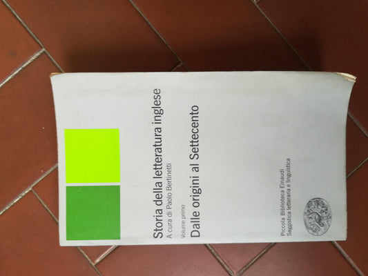 Storia della letteratura inglese  vol.1: Dalle origini al Settecento - copertina