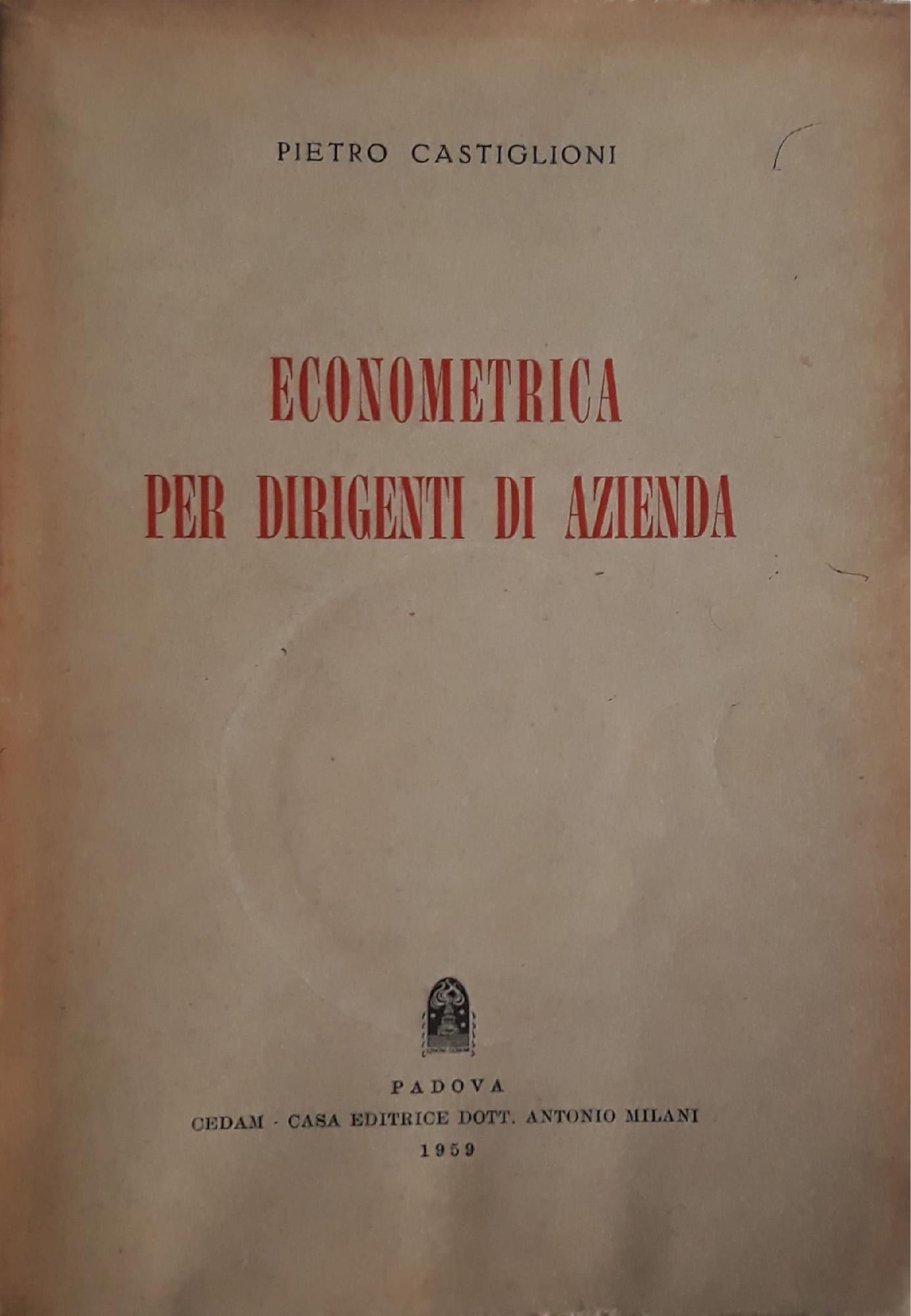 Econometrica per dirigenti di azienda - copertina