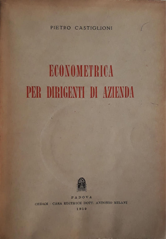 Econometrica per dirigenti di azienda - copertina