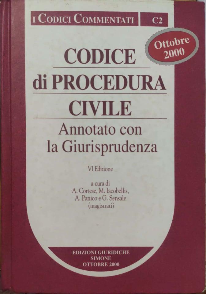 Codice di procedura civile annotato con la giurisprudenza. - copertina