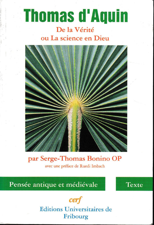 DE LA VERITE. Question 2 (La science en Dieu) - copertina