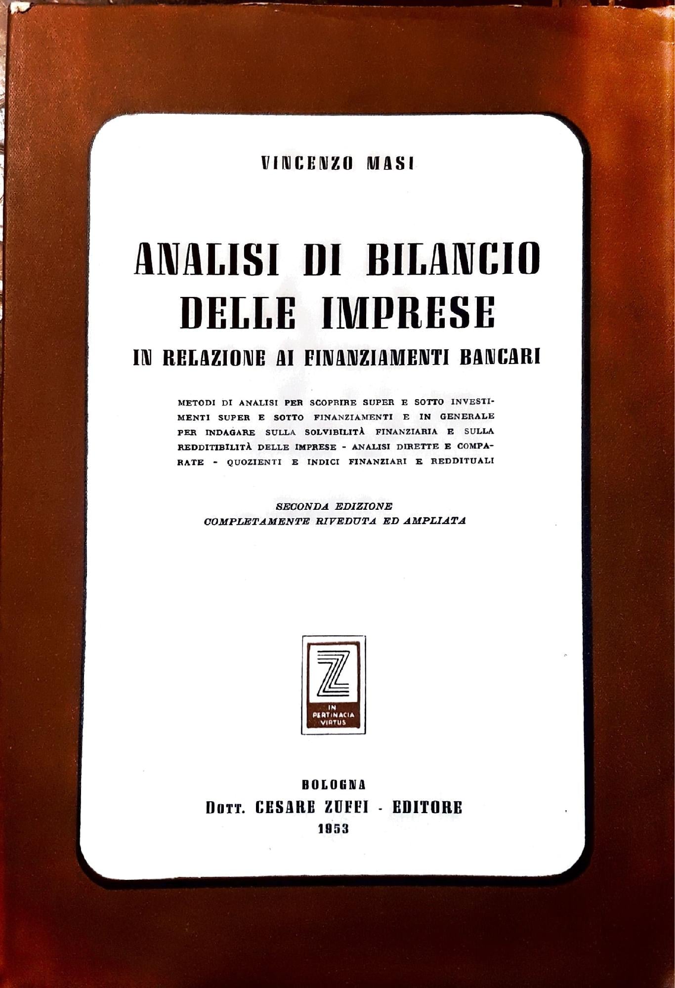 Analisi di bilancio delle imprese in relazione ai finanziamenti bancari - copertina