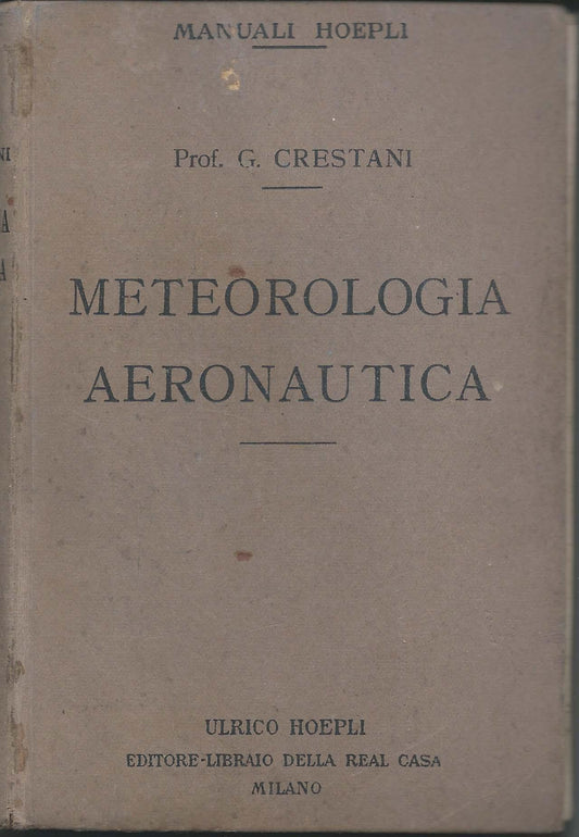 Meteorologia aeronautica - Manuali Hoepli - copertina