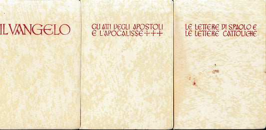 Il Vangelo - Le lettere di S. Paolo e le lettere cattoliche - Gli atti degli apostoli e l'apocalisse. Tre volumi - copertina