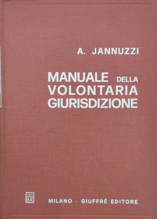 Manuale della volontaria giurisdizione - copertina