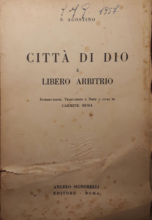 Città di Dio e libero arbitrio - copertina